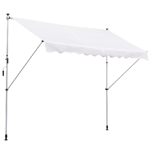 Outsunny-Tenda-da-Sole-a-Bracci-3x1.5m-con-Manovella-e-Struttura-Telescopica-Bianco