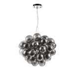 Maytoni Lampadario Contemporaneo Baldo Metallo Nichel 8 Luci Diffusori Fume