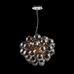 Lampadario-Contemporaneo-Baldo-Metallo-Nichel-8-Luci-Diffusori-Fume