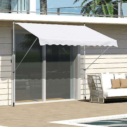Outsunny-Tenda-da-Sole-a-Bracci-3x1.5m-con-Manovella-e-Struttura-Telescopica-Bianco
