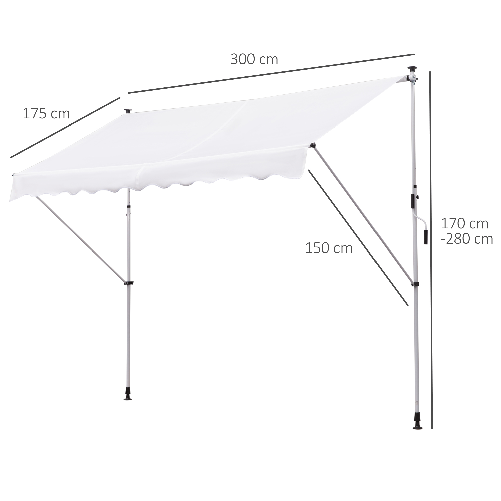 Outsunny-Tenda-da-Sole-a-Bracci-3x1.5m-con-Manovella-e-Struttura-Telescopica-Bianco