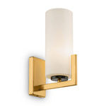 Maytoni Applique Contermporanea Fortano 1 Luce Metallo Ottone Diffusore Vetro Bianco