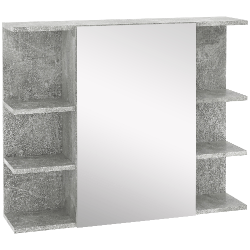 kleankin Armadietto a Specchio per Bagno con Ripiani Regolabili, 3 Porte e  Credenze, 90x15x75cm - PagineGialle Shop