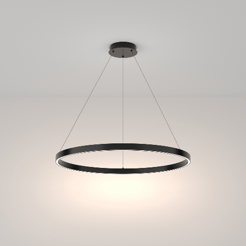 Lampadario-A-Sospensione-Moderno-Rim-Alluminio-Nero-1-Luce-Led-51W