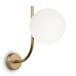 Maytoni Applique Contemporanea Rendez-Vous In Metallo Ottone 1 Luce E Diffusore Bianco