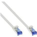 InLine Patch Cable flat, U/FTP, Cat.6A, TPE senza alogeni, bianco, 0,5m