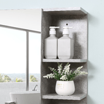 kleankin-Specchiera-Bagno-a-Parete-con-Anta-e-Mensole-Laterali-in-Legno-80x19.8x64cm