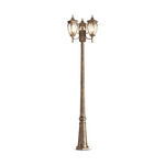 Maytoni Lampada Da Terra Classica Da Esterno Alluminio Oro 3 Luci E27 60W Ip44