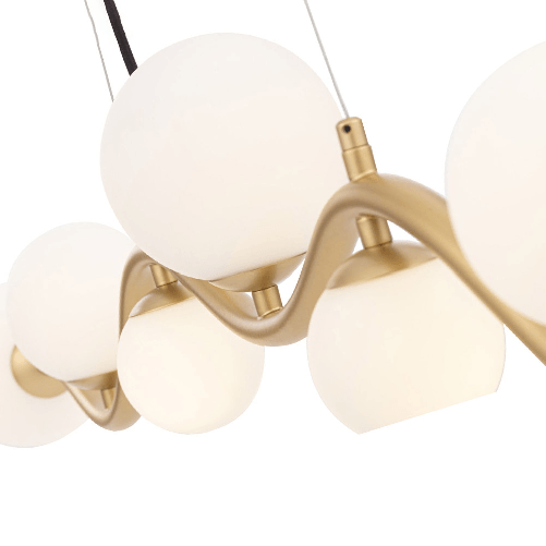 Lampadario-Contemporaneo-Uva-Metallo-Oro-7-Luci-Diffusori-Bianchi