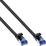 InLine Patch Cable flat, U/FTP, Cat.6A, TPE senza alogeni, nero, 0,5m