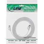 InLine Cavo patch Patch piatto, U/FTP, TPE Cat.8.1, senza alogeni, bianco 0,25m