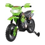 HOMCOM-Moto-Cross-Elettrica-con-Rotelle-Verde-per-Bambini-3-anni-e-piu-Batteria-6V-Velocita-2.5km-h-102-x-53-x-66cm