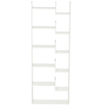 HOMCOM Libreria Moderna a 6 Livelli con 11 Scaffali Aperti per Studio e Soggiorno, 61x23x162.6 cm, Bianco