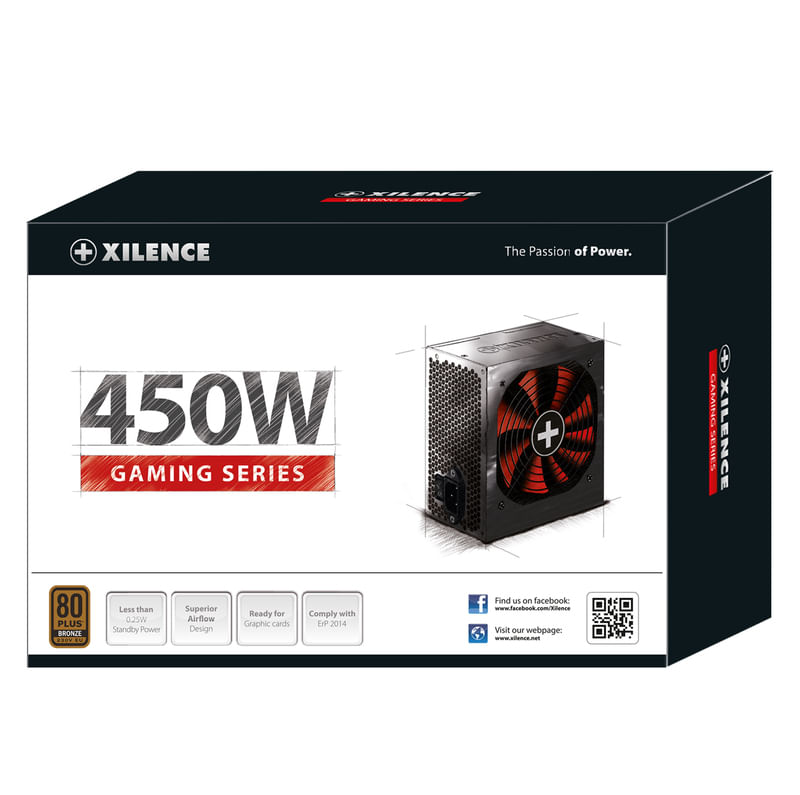 Xilence-Performance-A--XN213-alimentatore-per-computer-450-W-20-4-pin-ATX-ATX-Nero