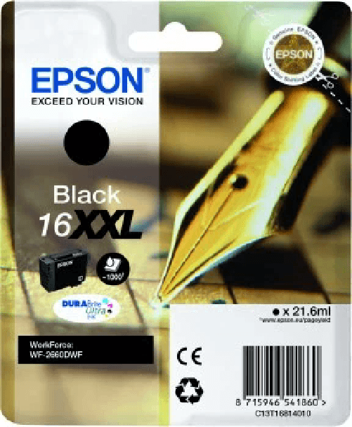 ORIGINALE-Epson-Cartuccia-d--39inchiostro-nero-C13T16814012-16-XXL-1000-pagine-216ml-XXL-Patrone