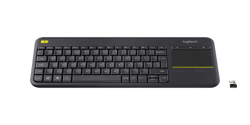 Logitech-K400-Plus-Tv-tastiera-RF-Wireless-QWERTY-Spagnolo-Nero