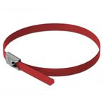 Delock Fascette per cavi in acciaio inossidabile L 400 x L 46 mm rosse 10 pezzi