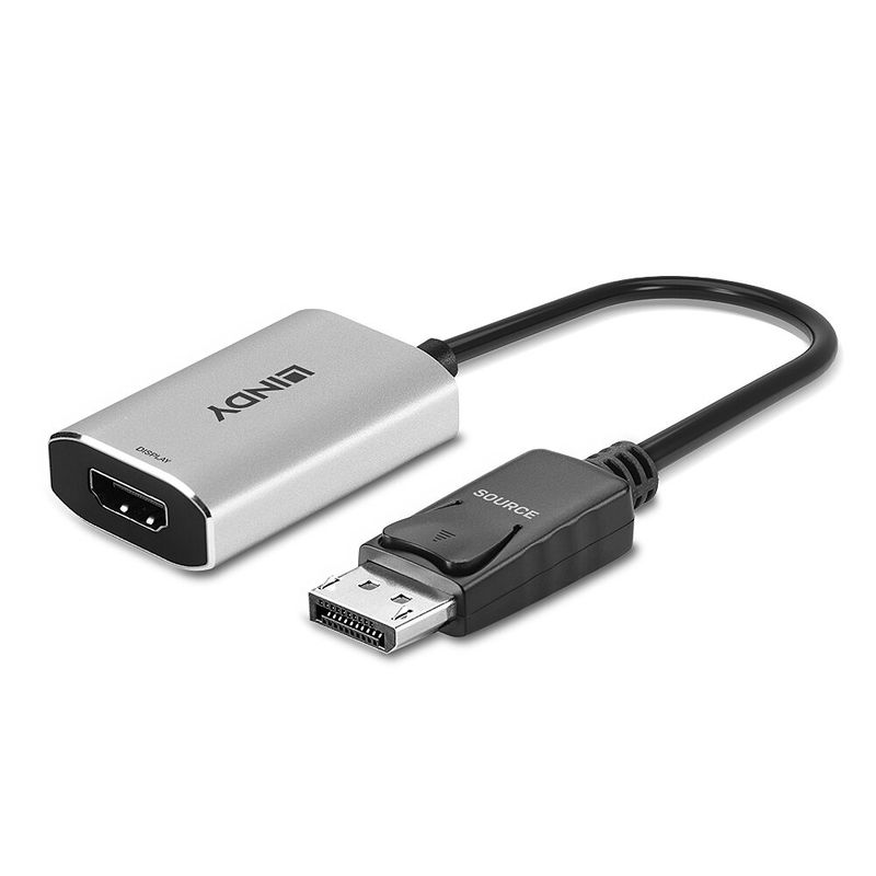 Lindy-41094-cavo-e-adattatore-video-011-m-DisplayPort-HDMI-Grigio--DISPLAYPORT-1.4-TO-HDMI-48G-ACT-CON-