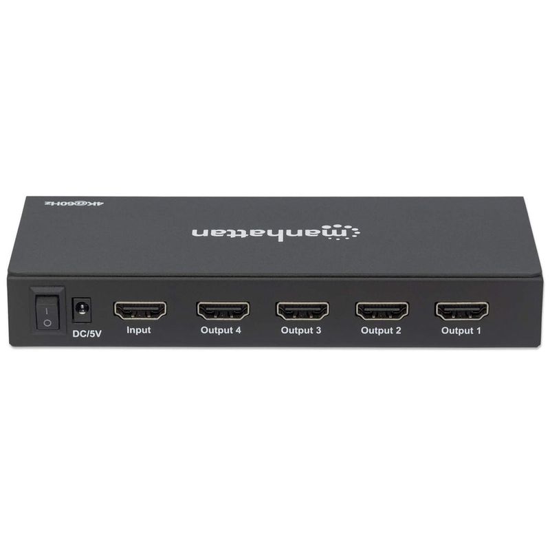 MANHATTAN-4K-Splitter-HDMI-a-4-porte-4K-60Hz-alimentato-tramite-alimentatore-nero--207805-