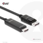 Club3D-Cavo-Displayport-1.4-To-Hdmi-4K144Hz-Or-8K60Hz-Hdr10-3M-M-M