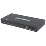 Manhattan Switch multiviewer HDMI a 4 porte 1080p - Switch video/audio - 4 x HDMI - Desktop (207881)