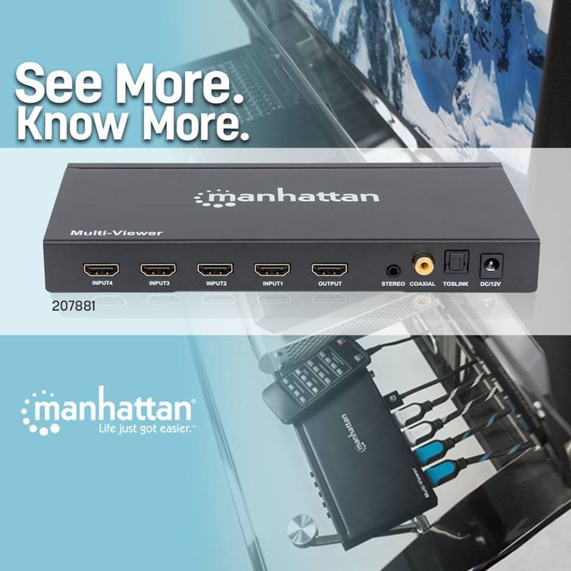 Manhattan-Switch-multiviewer-HDMI-a-4-porte-1080p---Switch-video-audio---4-x-HDMI---Desktop--207881-