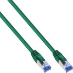 InLine Cavo patch Lan, S/FTP(PiMf), Cat.6a, 500MHz, CU, halogenf., verde, 0,3m