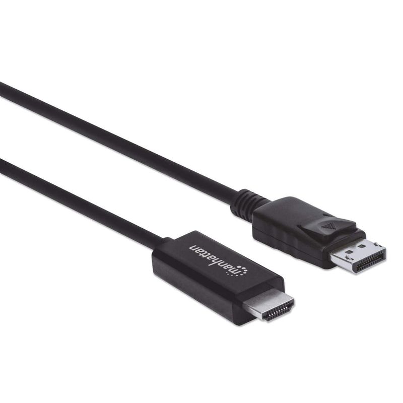 Manhattan-153218-cavo-e-adattatore-video-3-m-DisplayPort-HDMI-Nero--DISPLAYPORT-TO-HDMI-CABLE-3M----4K-60HZ-MALE-MALE-BL