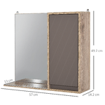 HOMCOM-Armadietto-Pensile-per-il-Bagno-con-Mensola-e-2-Ripiani-Installazione-a-Parete-Grigio-e-Rovere-57-x-14.2-x-49.2cm