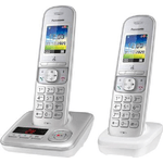 Panasonic KX-TGH722 Telefono DECT Identificatore di chiamata Perlato, Argento