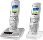 Telefono-fisso-DECT-cordless-Panasonic-KX-TGH722G-AB-2x-ricevitori-argento