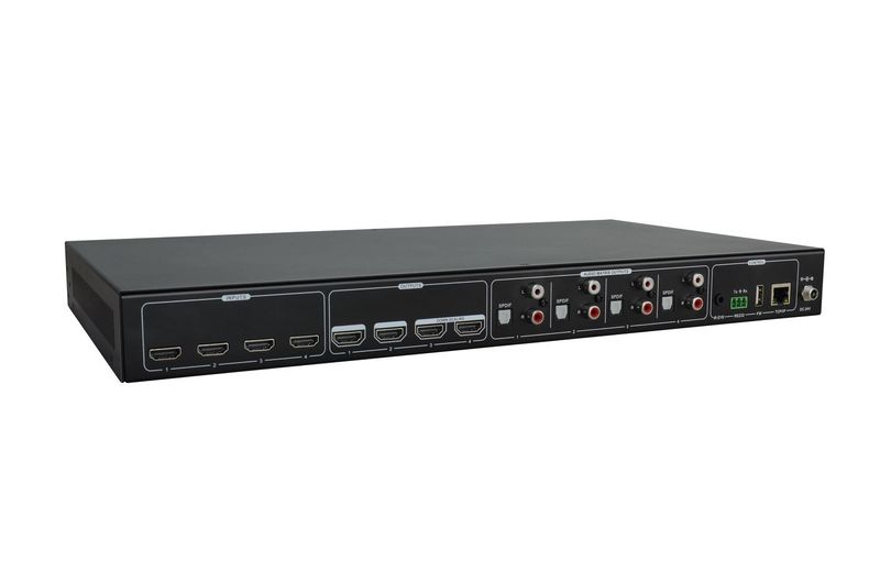 Vivolink-VLHDMIMAT4X4-interruttore-a-matrice-Commutatore-a-matrice-AV-14-W--HDMI-2.0-4x4-Matrix-switcher---w-GUI-and-RS2