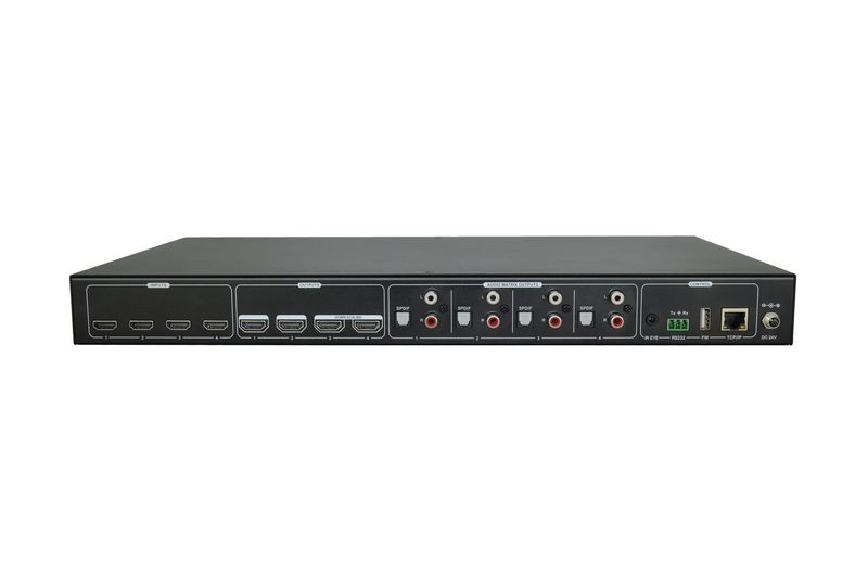 Vivolink-VLHDMIMAT4X4-interruttore-a-matrice-Commutatore-a-matrice-AV-14-W--HDMI-2.0-4x4-Matrix-switcher---w-GUI-and-RS2