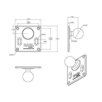 SQUARE-VESA-75MM-BASE-1.5--BALL