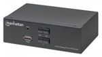 Manhattan-153546-switch-per-keyboard-video-mouse-kvm-Nero--Displayport-1.2-Kvm-Switch---2-Port-4K60Hz-Usb-A-3.5Mm---Audi