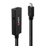 Lindy 43364 cavo USB 5 m USB 3.2 Gen 2 3.1 Gen 2 USB C Nero (5m USB 3.2 Gen 2 C/C Active - Extension - Warranty 24M)