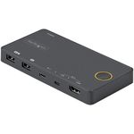 StarTech.com Switch KVM ibrido USB-A + HDMI e USB-C a 2 porte - Monitor singolo HDMI 2.0 4K 60Hz