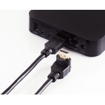 Shiverpeaks BASIC-S - HDMI mit Ethernetkabel - HDMI (S) nach unten gewinkelt bis HDMI (S) gerade - 2 m - abgeschirmt - S