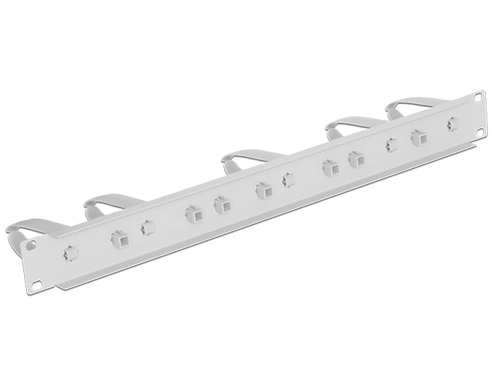 DeLOCK-Universal---Kabelmanagement---Rack-montierbar---Hellgrau-RAL-7035---1U---483-cm--19----43346-