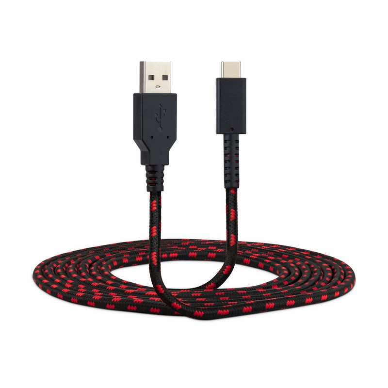 PDP-500-211-EU-cavo-USB-24-m-USB-A-USB-C-Nero-Rosso