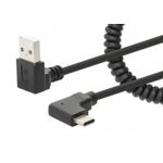 Manhattan 356220 cavo USB 1 m USB A USB C Nero (USB-C TO USB-A CABLE CURLY 1M- - MALE/MALE BLACK USB 2.0)