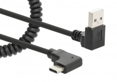 Manhattan-356220-cavo-USB-1-m-USB-A-USB-C-Nero--USB-C-TO-USB-A-CABLE-CURLY-1M----MALE-MALE-BLACK-USB-2.0-