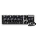 NGS IDOL KIT tastiera Mouse incluso Ufficio RF Wireless QWERTY Nero, Argento