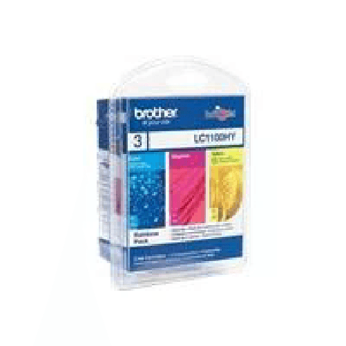 ORIGINALE-Brother-Multipack-ciano---magenta---giallo-LC-1100-LC1100RBWBPDR-3-cartucce-d--39inchiostro--c-m-y