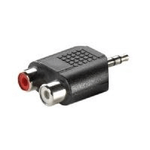 VALUE 11.99.4441 adattatore per inversione del genere dei cavi 1x 3.5mm M 2x RCA F Nero