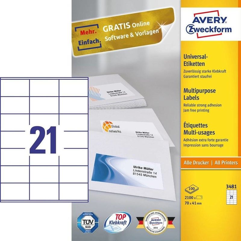 Avery-Nutzform-Etichette-Avery-70-x-41-mm-Bianco-A4--3481-