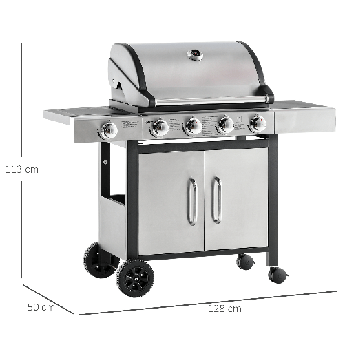 Outsunny-Barbecue-Gas-con-Coperchio-e-5-Bruciatori-da-15.2kW-e-4-Ruote-128x50x113cm