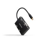 Convertitore-nanocavo-da-USB-C-M-a-HDMI-H---DVI-H---DP-H---VGA-H---10-cm---Colore-nero