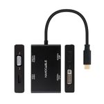 Convertitore-nanocavo-da-USB-C-M-a-HDMI-H---DVI-H---DP-H---VGA-H---10-cm---Colore-nero