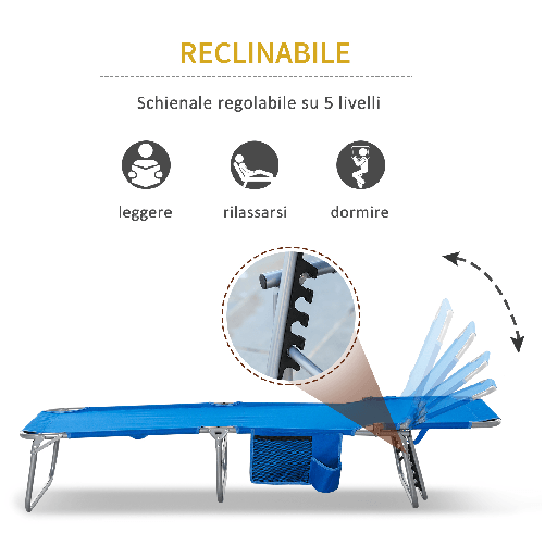 Outsunny-Lettino-Pieghevole-da-Campeggio-5-Reclinazioni-e-Tasca-Laterale-Lettino-Prendisole-in-Acciaio-e-Tessuto-Oxford-58x193x35.5cm-Blu